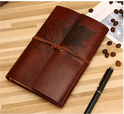 Vintage faux leather traveller's journal