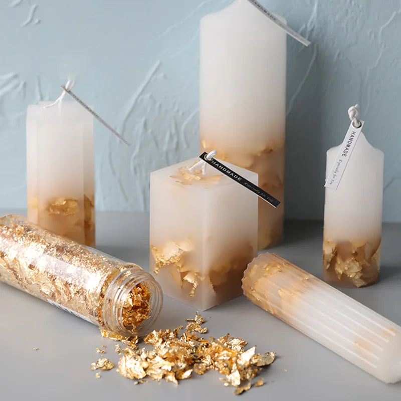 Gold foil flakes for wax seals