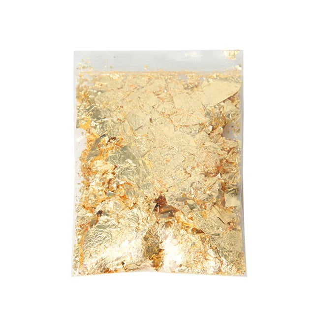 Gold foil flakes for wax seals