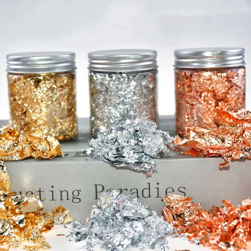Gold foil flakes for wax seals