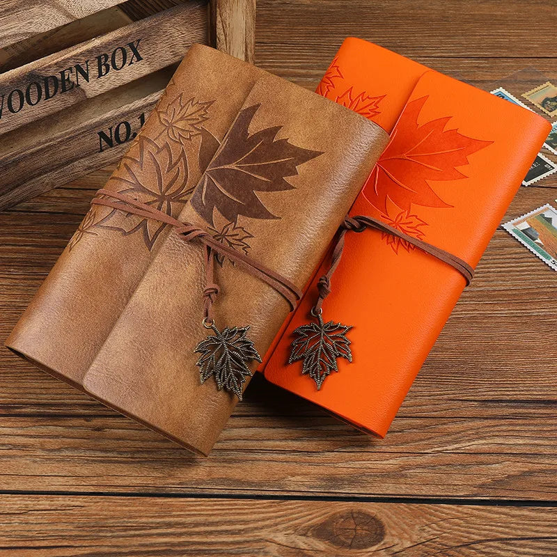 Vintage faux leather traveller's journal