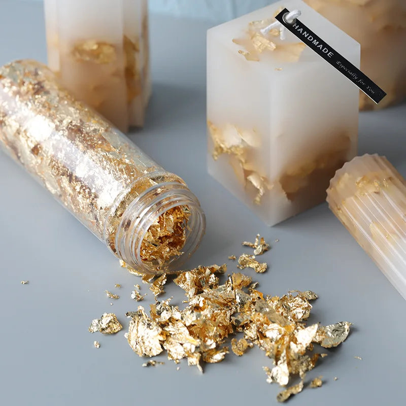 Gold foil flakes for wax seals