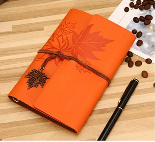 Vintage faux leather traveller's journal
