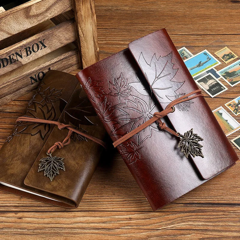 Vintage faux leather traveller's journal