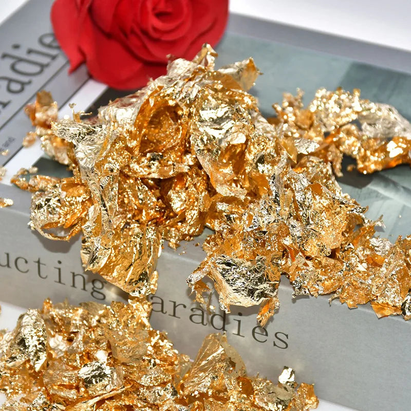 Gold foil flakes for wax seals