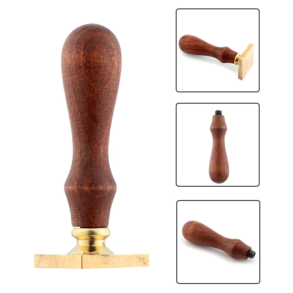 Brass wax seal stamp and rosewood handle