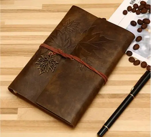 Vintage faux leather traveller's journal