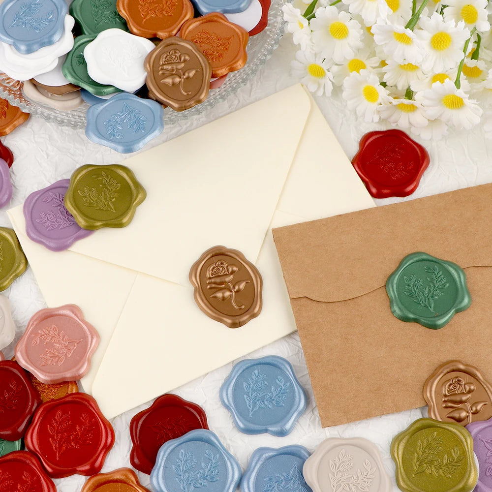 Eucalyptus wax seal stickers in assorted colours