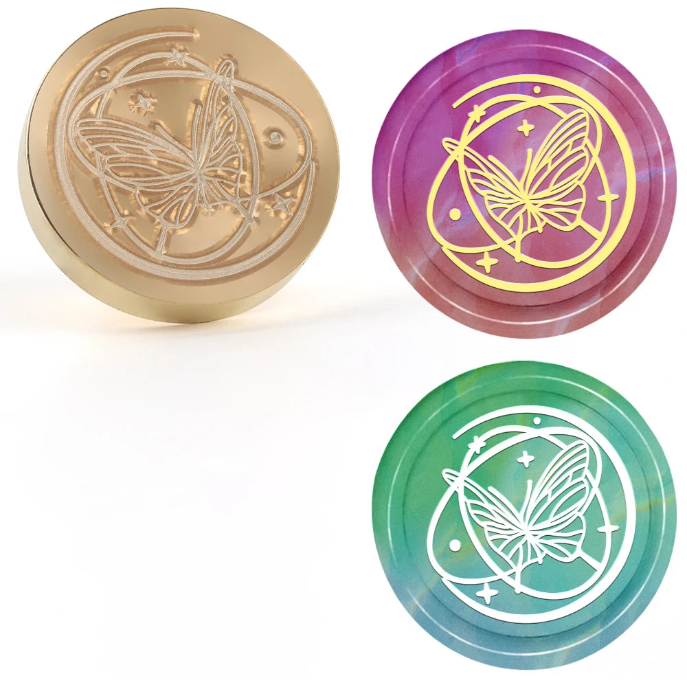Celestial brass wax seal stamp heads