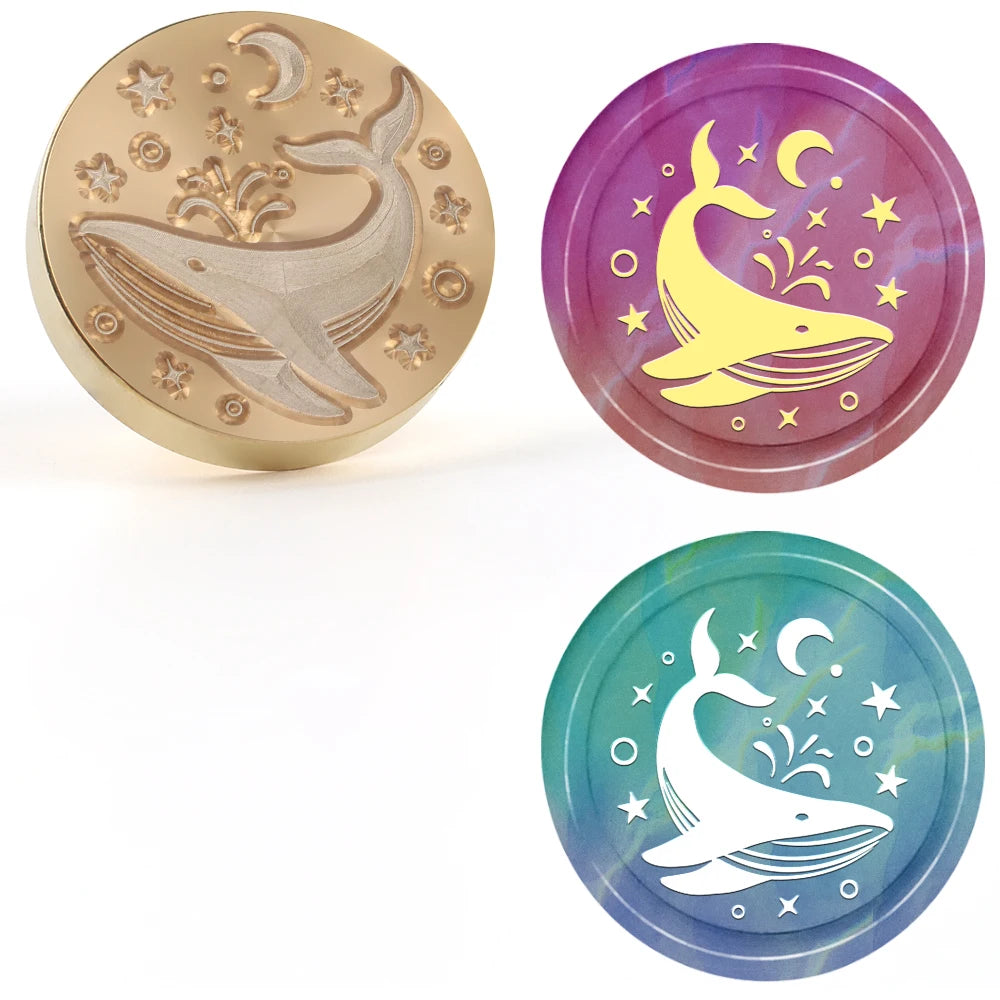 Celestial brass wax seal stamp heads