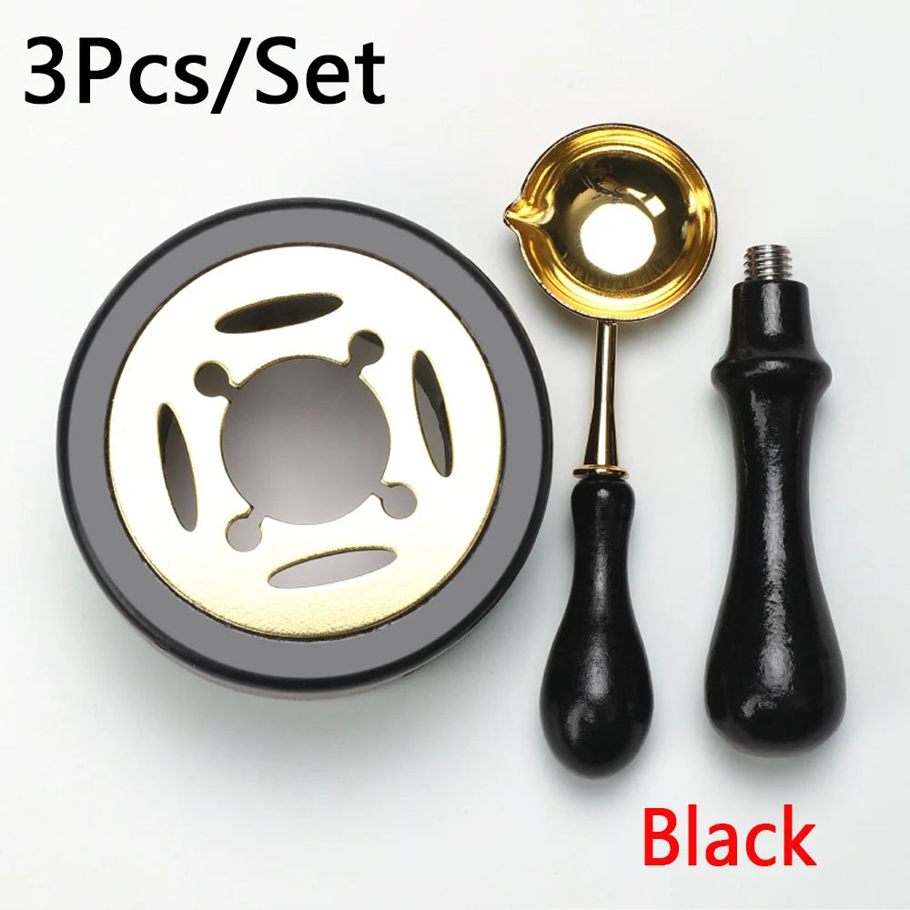 Wax melting stove kit for sealing letters and invitations