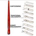 Vintage calligraphy dip pen with nibs