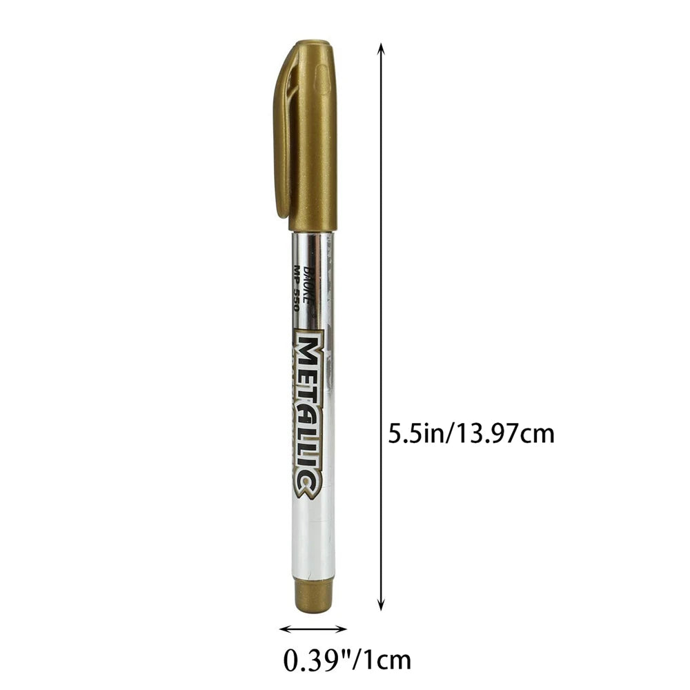 Gold and silver wax seal highlighter pens