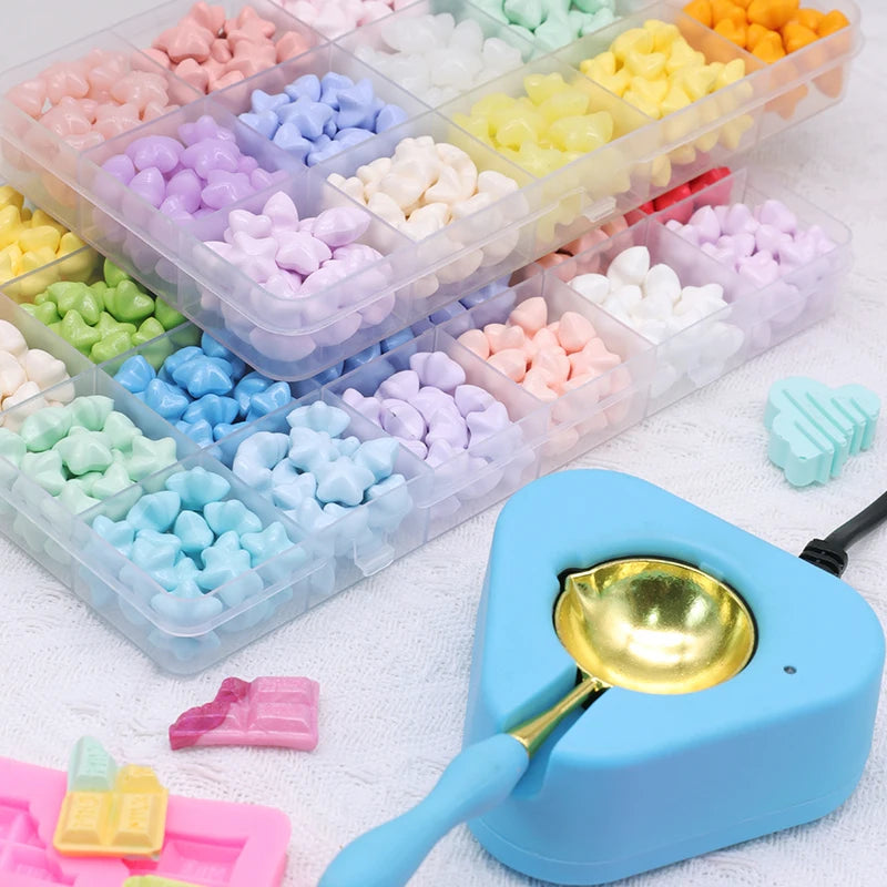 Retro wax bead box for wedding invitation wax seals