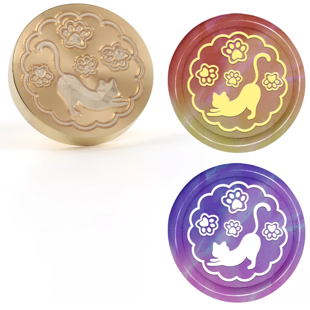 Celestial brass wax seal stamp heads