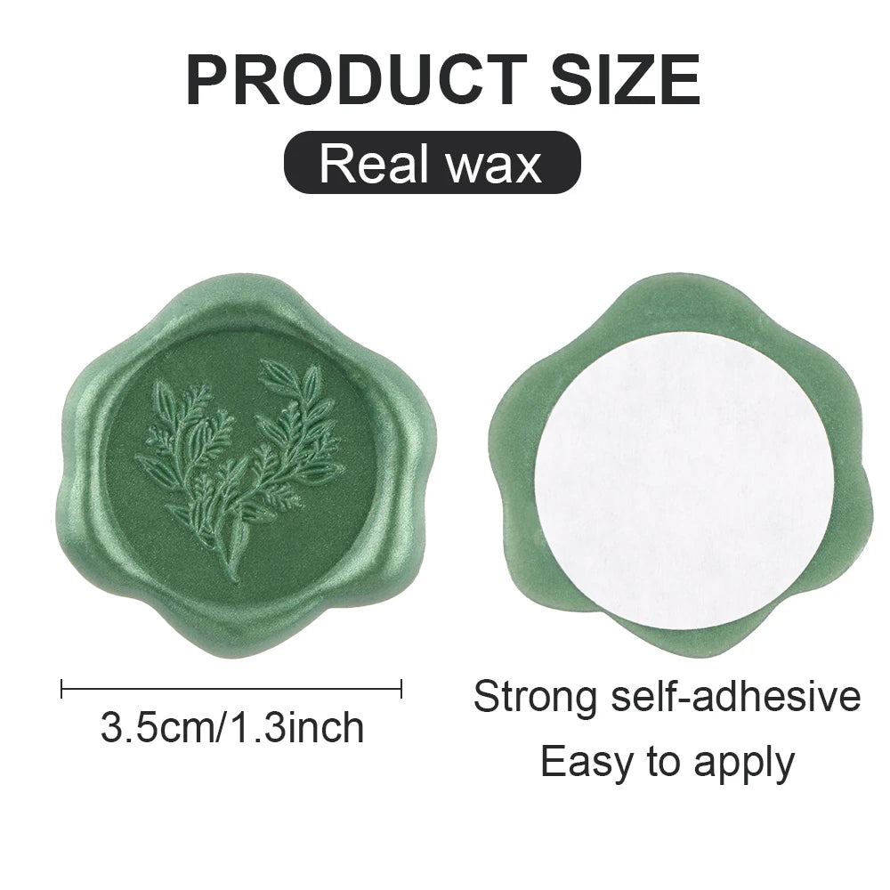Self-adhesive wax seal stickers for wedding invitations