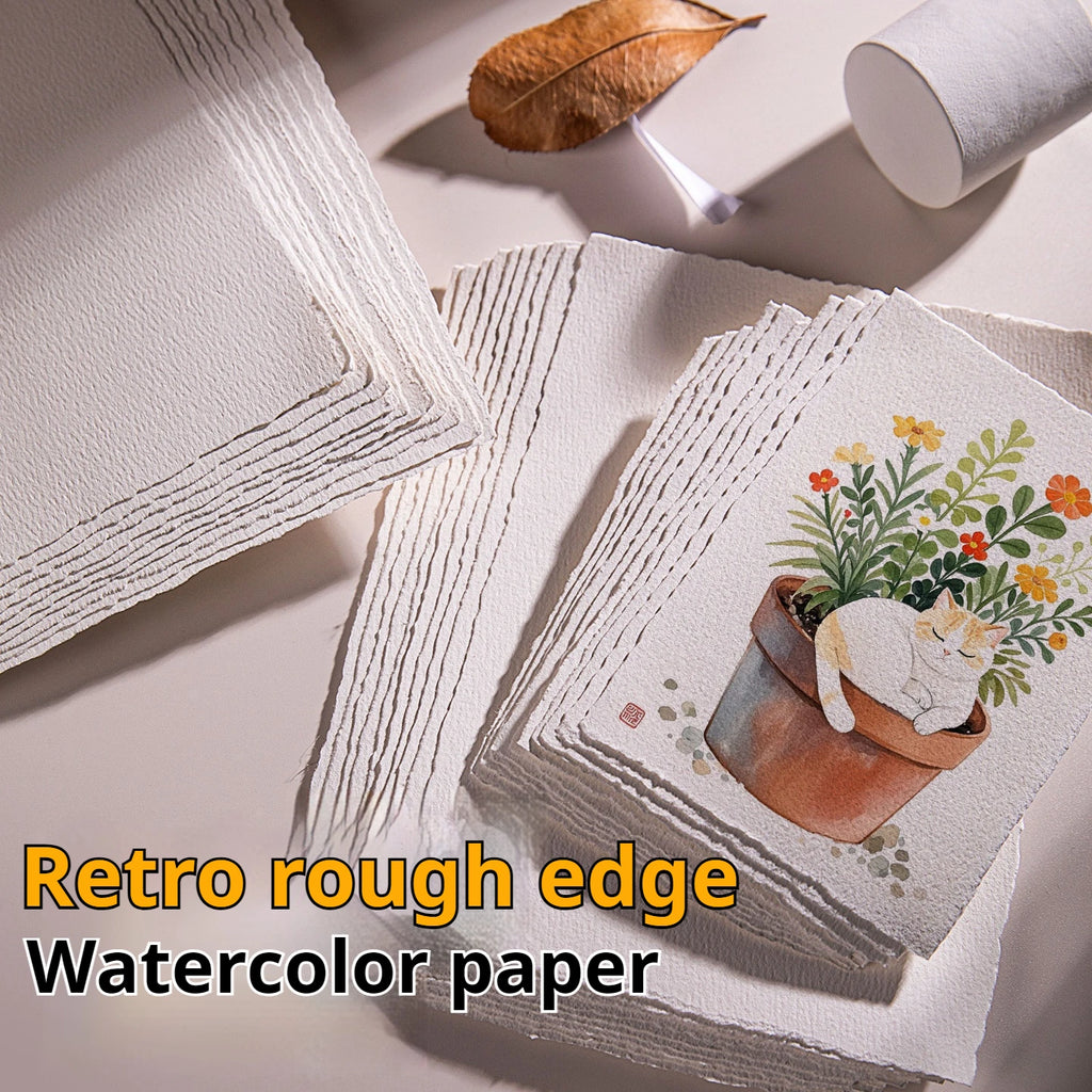 Deckle-edge cotton paper correspondence cards