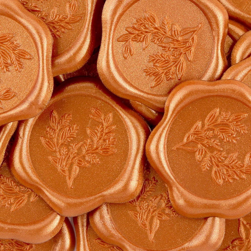 Self-adhesive wax seal stickers for wedding invitations