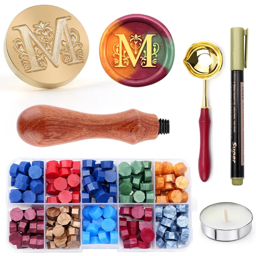 Initial Wax Seal Stamp Kit (A–Z)