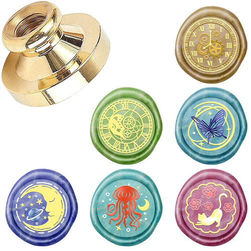 Celestial brass wax seal stamp heads