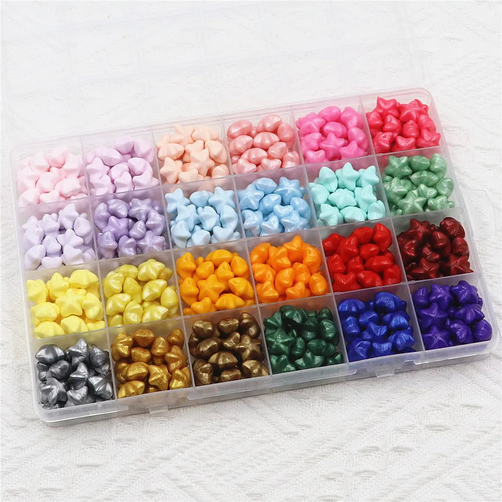 Sealing wax beads box in assorted colours