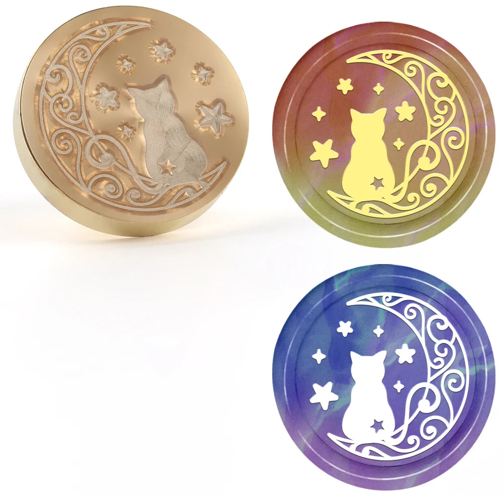 Celestial brass wax seal stamp heads