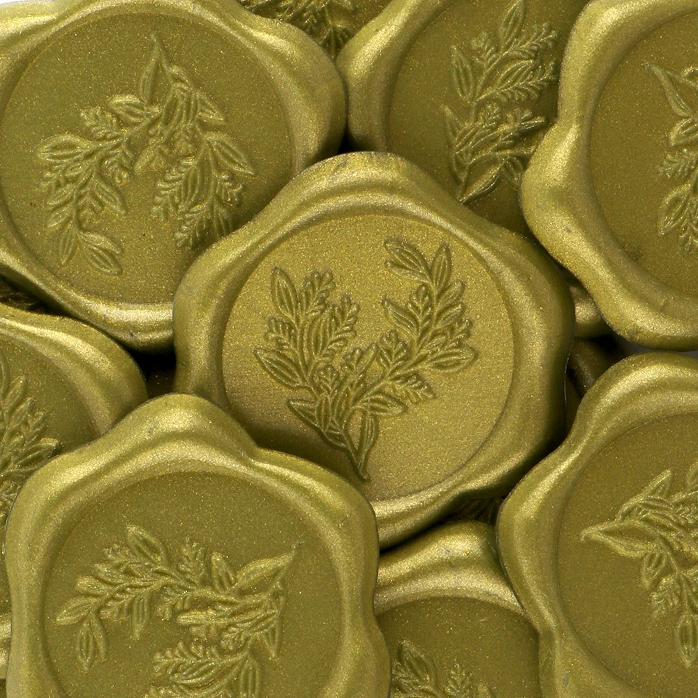 Self-adhesive wax seal stickers for wedding invitations