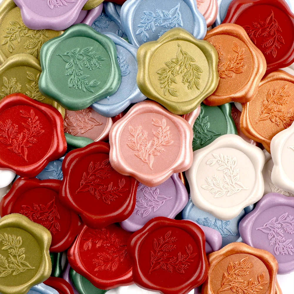 Eucalyptus wax seal stickers in assorted colours