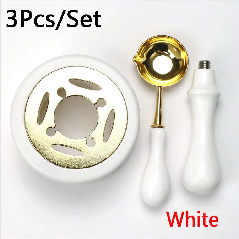 Wax melting stove kit for sealing letters and invitations