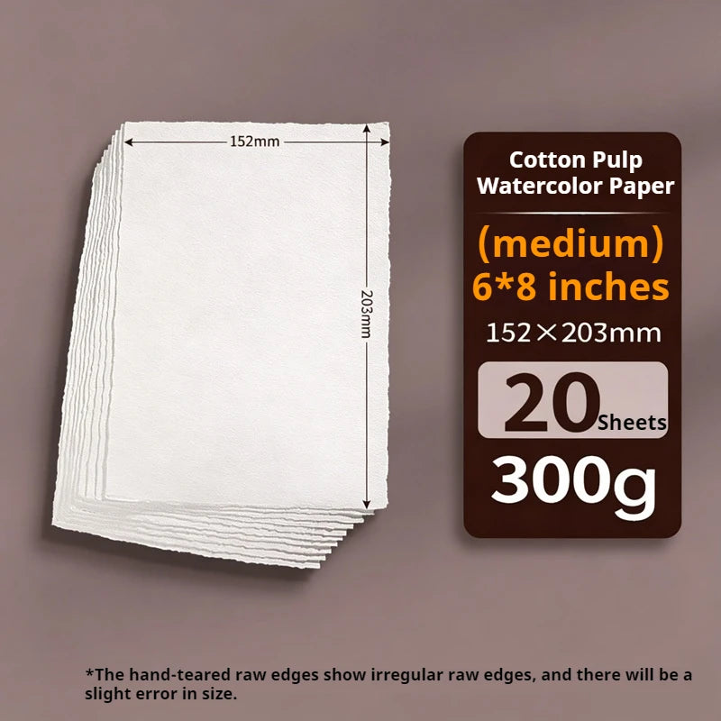 Deckle-edge cotton paper correspondence cards
