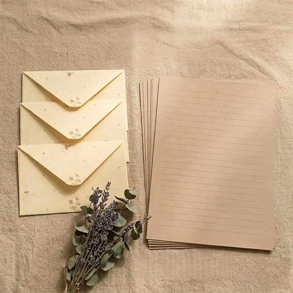 Floral stationery set for love letters