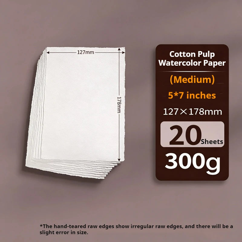 Deckle-edge cotton paper correspondence cards