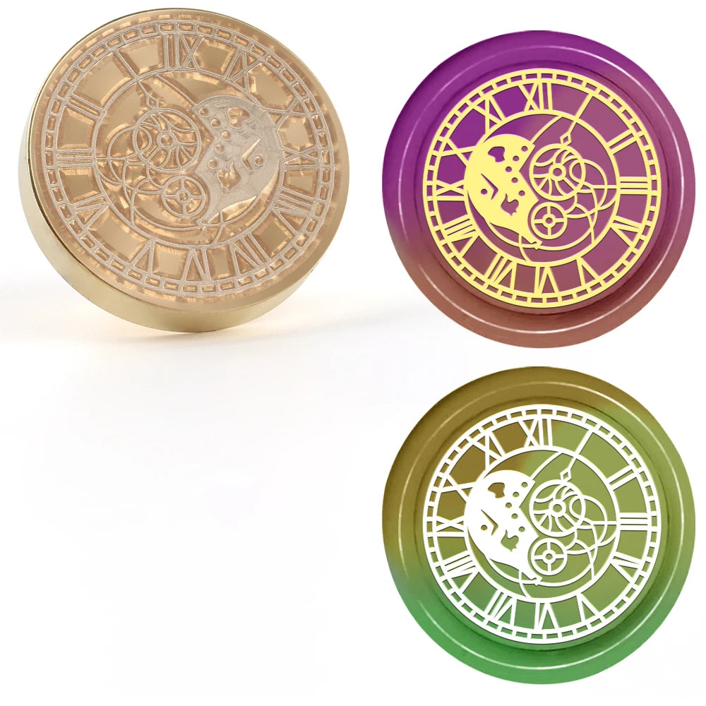 Celestial brass wax seal stamp heads