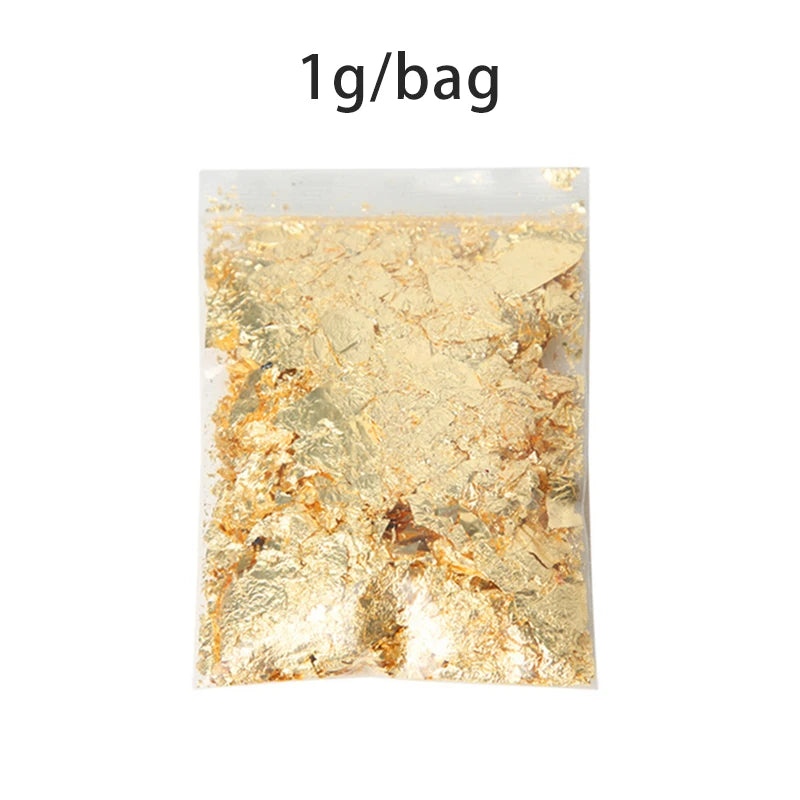 Gold foil flakes for wax seals