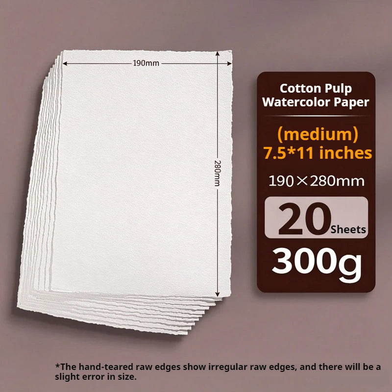 Deckle-edge cotton paper correspondence cards